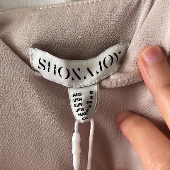 Shona Joy Luxe Cocktail Frill Dress in Porcelain Size 2 - Picture 9 of 13